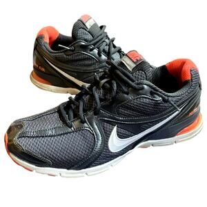 Nike Air Visi Sleek 396042 Women's Training Sneakers 11 Black Orange Lace Up